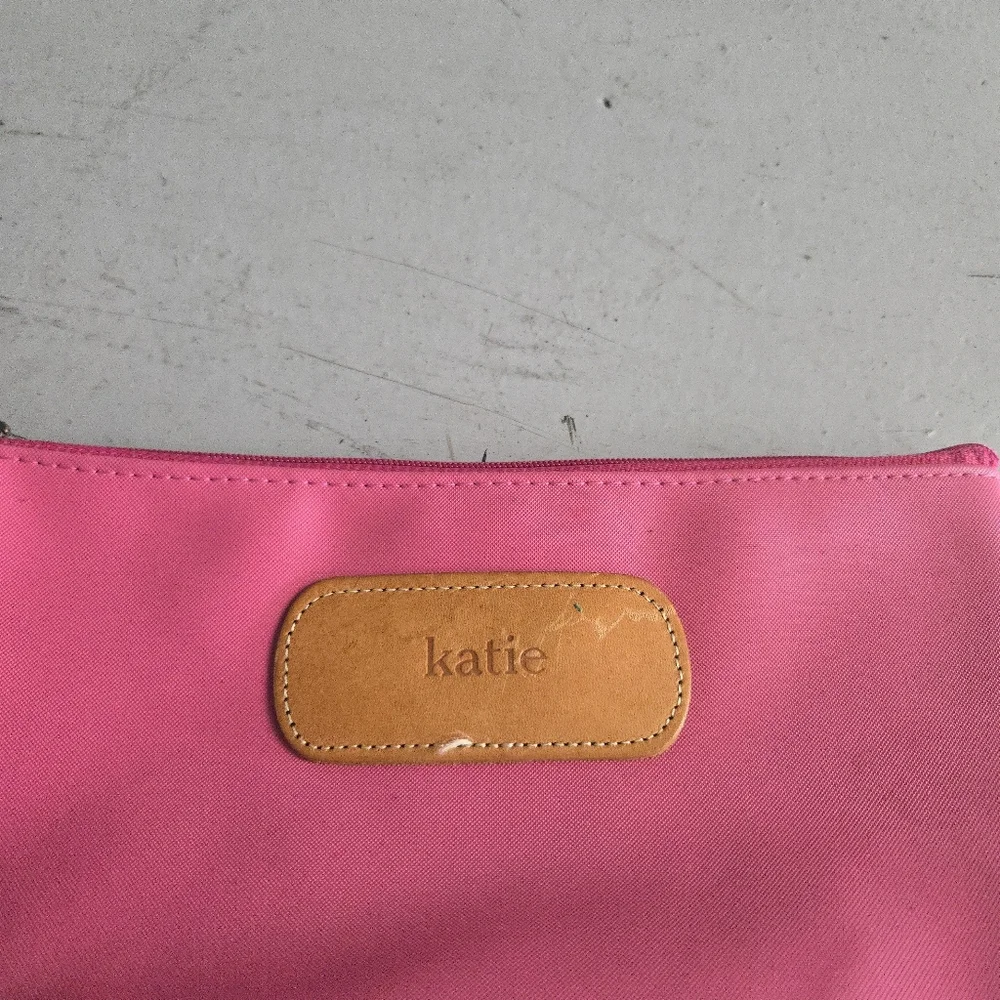 Jon Hart Design Large Travel Kit Pink Coated Canvas Toiletry Makeup Bag 